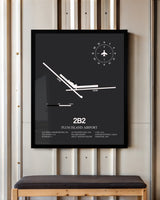 Frame color options for Plum Island Airport Wall Art
