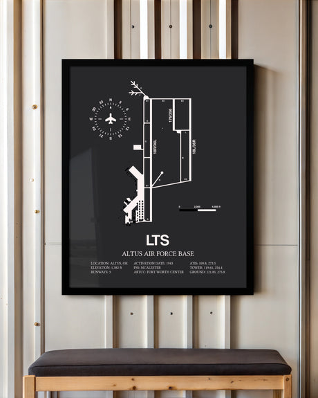 Frame color options for Altus Air Force Base Wall Art