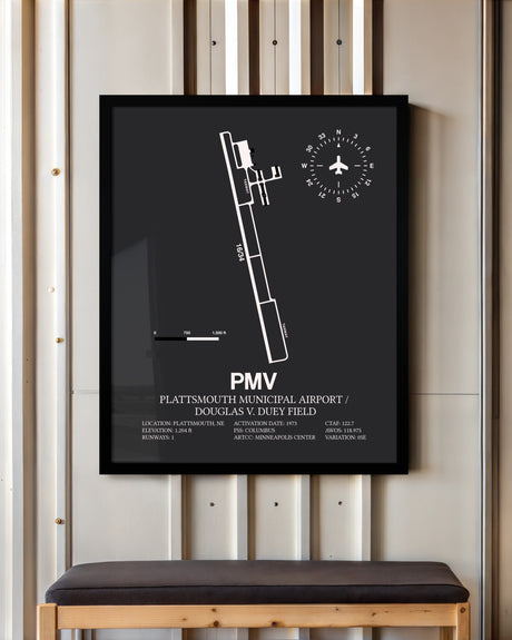 Frame color options for Plattsmouth Municipal Airport / Douglas V. Duey Field Wall Art