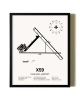 Framed Valkaria Airport wall art poster in black frame