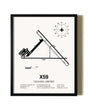 Framed Valkaria Airport wall art poster in black frame