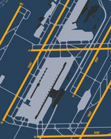 Closeup View of Detroit Metro Wayne County Airport poster