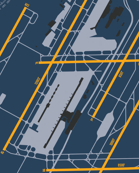 Closeup View of Detroit Metro Wayne County Airport poster