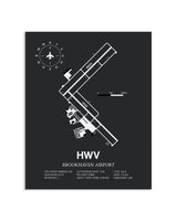 Gray Framed Brookhaven Airport layout wall art poster