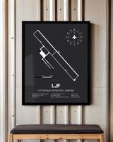Frame color options for Litchfield Municipal Airport Wall Art