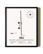 Framed Tri-County Airport At Henry Joyner Field wall art poster in black frame