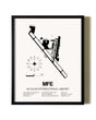 Framed McAllen International Airport wall art poster in black frame