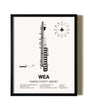 Framed Parker County Airport wall art poster in black frame