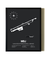 Unframed Sangster International Airport map print poster