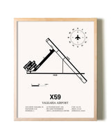 Valkaria Airport framed wall art in white frame