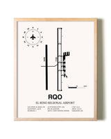 El Reno Regional Airport framed wall art in white frame