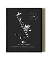 Unframed Sky Acres Airport map print poster