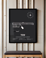 Frame color options for Mason Jewett Field Airport Wall Art