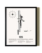 Framed Bolingbrook's Clow International Airport wall art poster in black frame