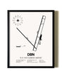 Framed W H 'Bud' Barron Airport wall art poster in black frame