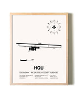 Thomson / McDuffie County Airport framed wall art in white frame