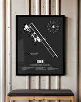 Frame color options for Turners Falls Airport Wall Art