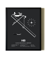 Unframed Range Regional Airport map print poster