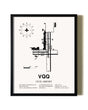 Framed Cecil Airport wall art poster in black frame