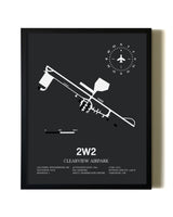 Unframed Clearview Airpark map print poster
