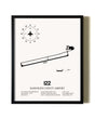 Framed Randolph County Airport wall art poster in black frame