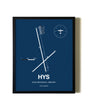 Framed Hays Regional Airport wall art poster in black frame