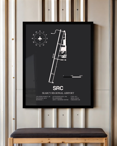 Frame color options for Searcy Regional Airport Wall Art