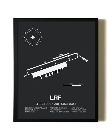 Unframed Little Rock Air Force Base map print poster