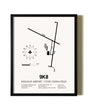 Framed Kingman Airport / Clyde Cessna Field wall art poster in black frame