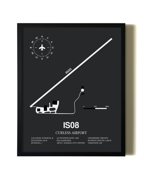 Unframed Curless Airport map print poster