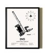 Framed Gnoss Field Airport wall art poster in black frame