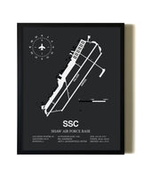 Unframed Shaw Air Force Base map print poster