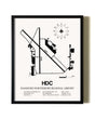 Framed Hammond Northshore Regional Airport wall art poster in black frame