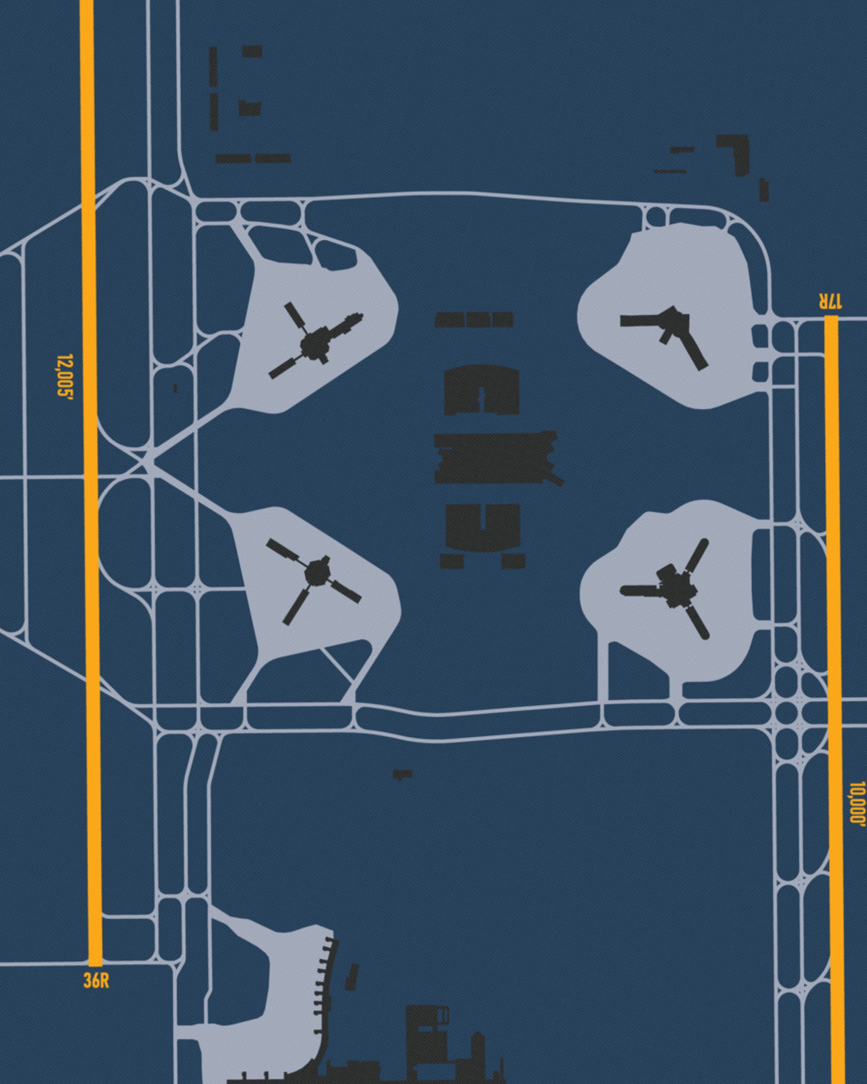 Closeup View of Orlando International Airport poster