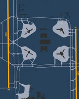 Closeup View of Orlando International Airport poster
