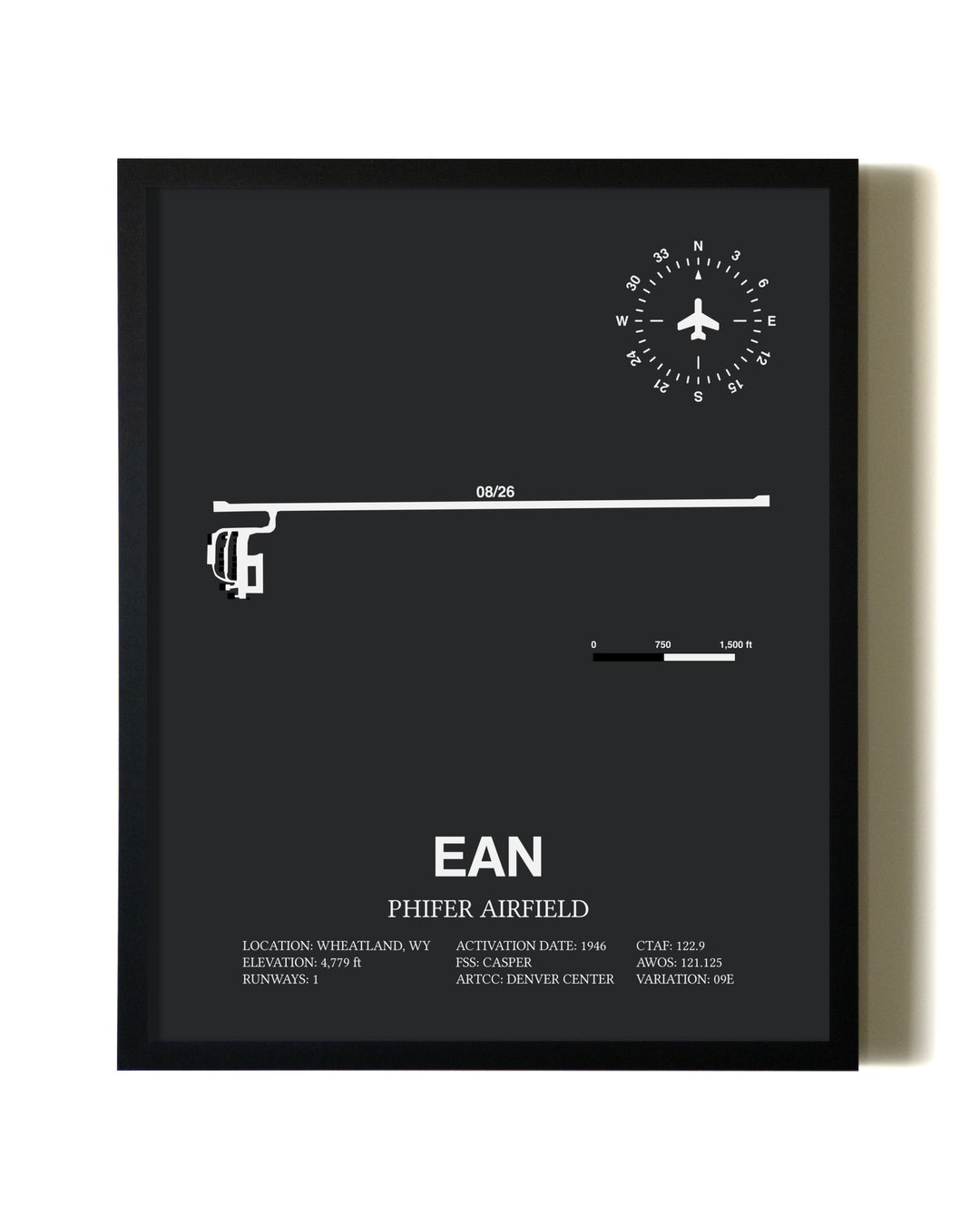 Unframed Phifer Airfield map print poster