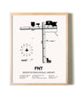 Bishop International Airport framed wall art in white frame