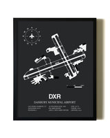 Unframed Danbury Municipal Airport map print poster