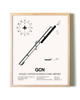 Grand Canyon National Park Airport framed wall art in white frame
