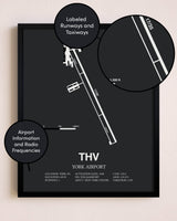 York Airport poster size comparison chart