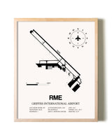 Griffiss International Airport framed wall art in white frame