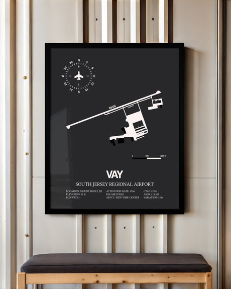 Frame color options for South Jersey Regional Airport Wall Art