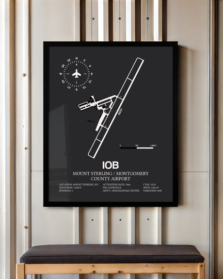 Frame color options for Mount Sterling / Montgomery County Airport Wall Art
