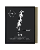 Unframed French Valley Airport map print poster