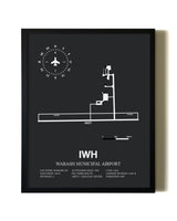 Unframed Wabash Municipal Airport map print poster