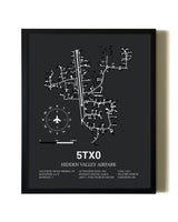 Unframed Hidden Valley Airpark map print poster