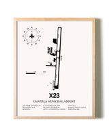 Umatilla Municipal Airport framed wall art in white frame