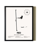 Framed Red Lodge Airport wall art poster in black frame