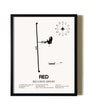 Framed Red Lodge Airport wall art poster in black frame