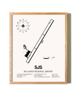 Big Sandy Regional Airport framed print in natural wood frame